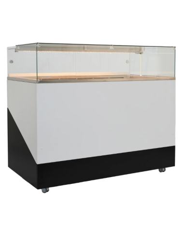 Vetrina Refrigerata Ventilata Pasticceria con Vetro 1 Piano 600x1200