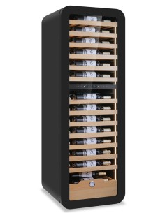 Frigo Vini Nero Ventilato Doppia Zona di Temperatura