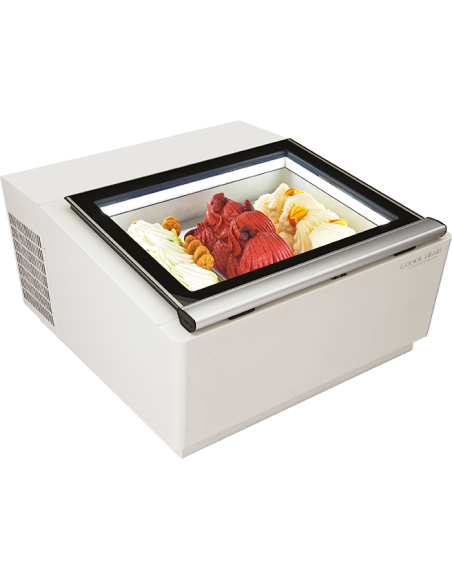 Espositore Gelato da Banco Bianco 3 Vaschette 670x750x392