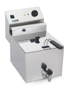 Friggitrice Elettrica da Banco con Rubinetto Capacità 6 Lt - ELDORADO10