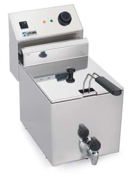 Friggitrice Elettrica da Banco con Rubinetto di Scarico Olio 5Litri