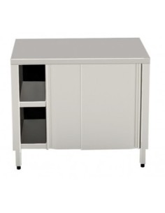 Tavolo Inox Scorrevole con Ripiano Dimensione 1100x700x900h mm