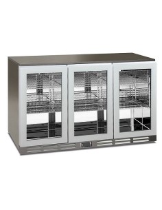 Frigorifero Bibite Retro Banco Inox 3 Porte Dim: 1350x515x835h mm