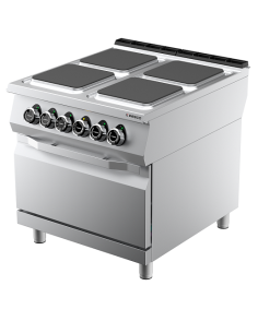 Cucina 4 Piastre Elettriche Forno Ventilato Dim 800x900x900h mm