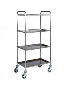 Carrello di Servizio - Acciaio Inox - 4 Ripiani - CA1380