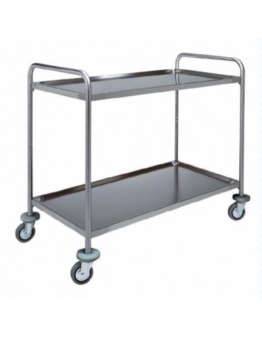 Carrello di Servizio Inox Ø25 - 2 Piani - cm 90x60x94h - CA1390