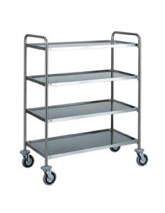 Carrello di Servizio Acciaio Inox 4 Ripiani - CA1424