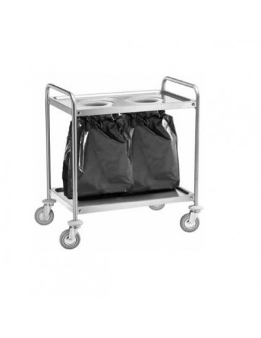 Carrello Portarifiuti con 2 Fori per Sacchi - CA1391S2 Carrello Portarifiuti con 2 Fori per Sacchi - CA1391S2