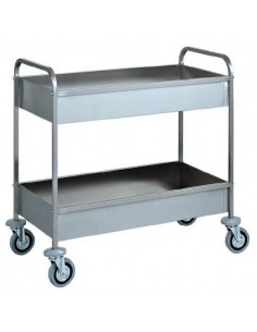 Carrello di Servizio - Acciaio Inox - 2 Vasche - CA1389