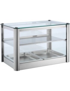 Vetrina Neutra da Banco 2 Piani Dim: 57x37x39h - KB52N