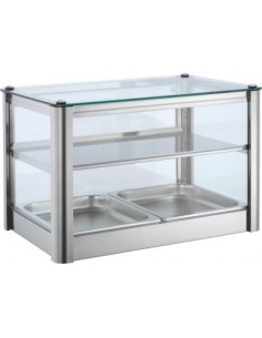 Vetrina Riscaldata da Banco - 2 Ripiani - Dim. 57x37x39H - KB52R