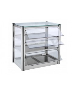 Vetrina Neutra da Banco 3 Ripiani Dimensioni cm 57x37x54H - KB53N