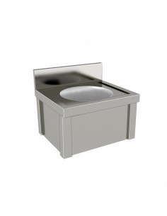 Lavamani Inox a Parete Vasca Tonda Diametro mm 260x125 h