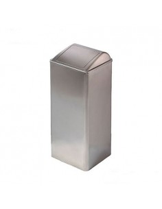 Cestino Rifiuti 80 Lt Coperchio Inox Satinato - PP0080CS
