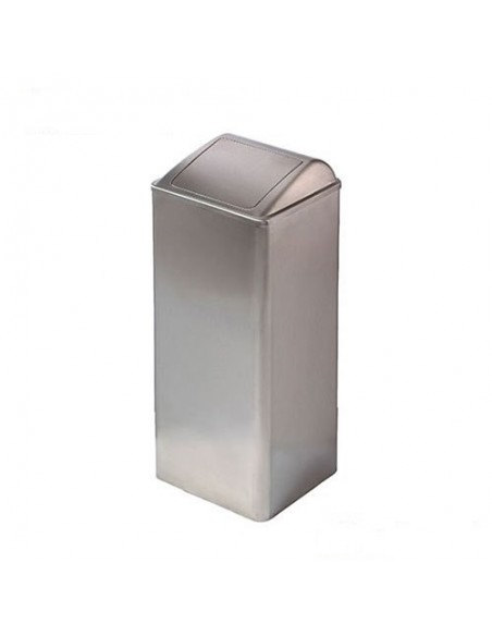 Cestino Rifiuti 80 Lt Coperchio Inox Satinato - PP0080CS