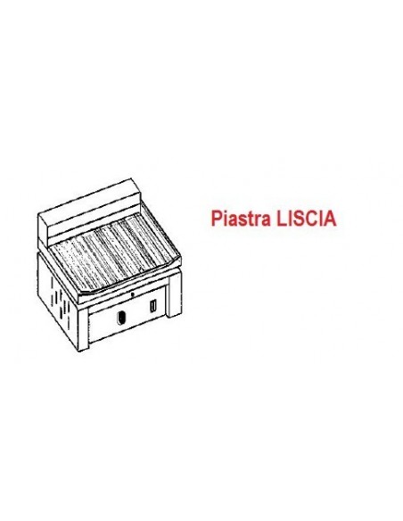 Piastra di Cottura in Ghisa - Piastra Singola - Base Liscia - PS1010LB