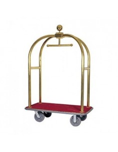 Carrello Portavaligie e Portabiti Acciaio Ottonato - PV2001
