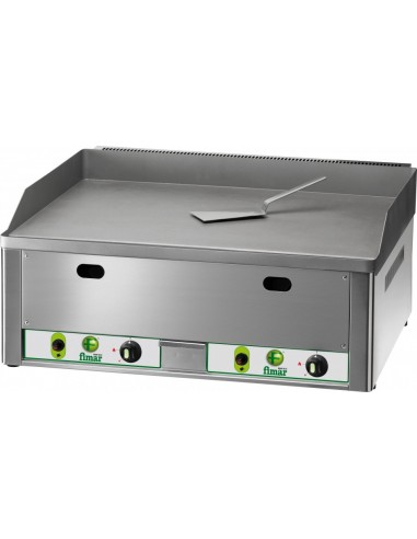 Fry Top a Gas con Piastra Liscia - Acciaio Sabbiato - FRY2LM