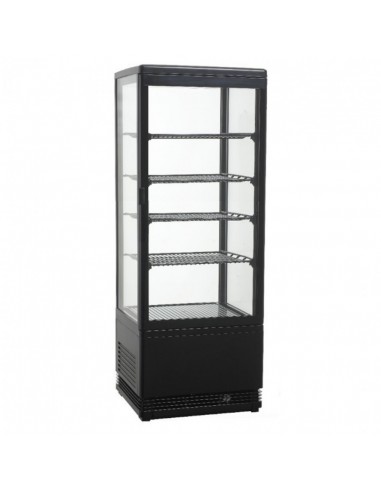 Vetrina Frigo Ventilata Verticale VRN98 Nera 4 Ripiani