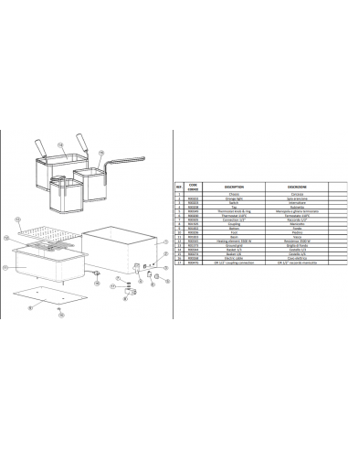 Cuocipasta Professionale da Banco Capacità 5 Kg - CC10