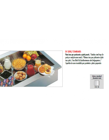 Vasca da Incasso Refrigerata Piano Inox 1630x580 mm