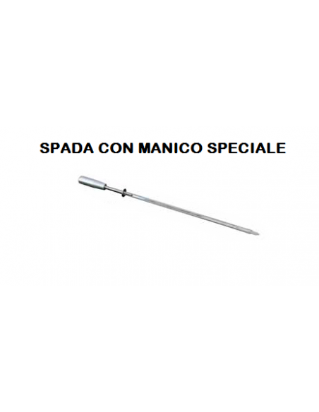 Spada Piccola per Churrasco da 50 cm Lama da 1 cm - 2 Qnt