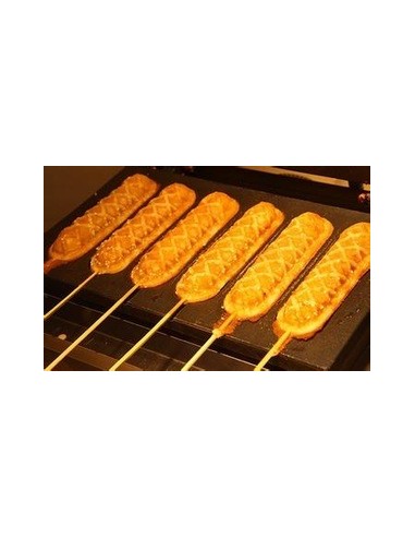 Piastra Waffel con Stecco per Corndog - Capacità 4 - Modello GES80