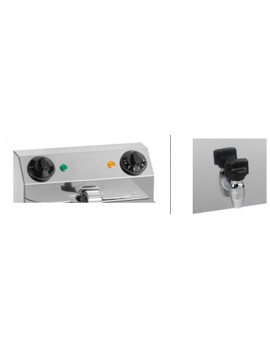 Friggitrice Elettrica FE88R Rubinetto 2 Vasche Capacità 2x6 Lt