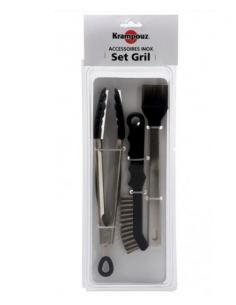 Set Piastre Waffel - Pinza + Spatola Inox e Pennello - Modello ASP1