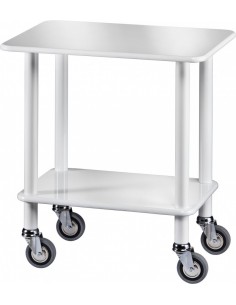 Carrello Servizio in Legno Laccato Bianco 2 Ripiani - CL903B