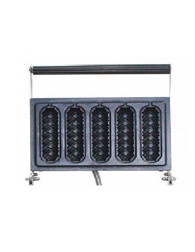 Piastra Waffle con Stecco per 5 Waffle da Asporto Funzione Timer - WF2