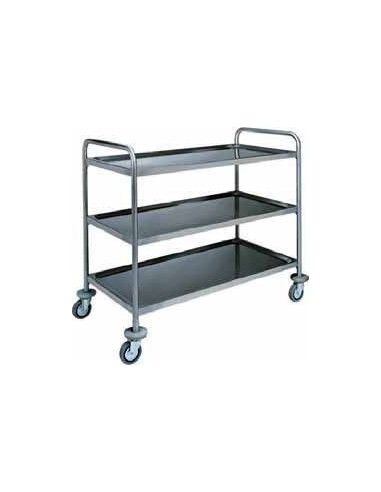 Carrello di Servizio Inox 3 Piani Dimensione - CA1411 Carrello di Servizio Inox 3 Piani Dimensione - CA1411