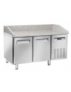 Bancone Refrigerato Pizza con Top in Granito - 2 Porte - QZ20