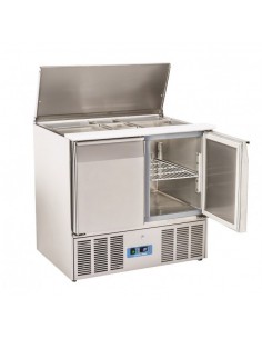 Saladette Refrigerata GN1/1 - Top Inox Apribile - 2 Porte - CR90A
