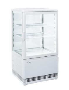 Vetrina Refrigerata da Banco Bianca 4 Lati Vetro 58 Lt - RC58W