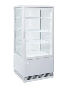 Vetrina Refrigerata Bianca 4 Lati Vetro Capacità 78 Lt - RC78W