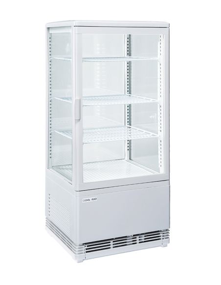 Vetrina Refrigerata Bianca 4 Lati Vetro Capacità 78 Lt - RC78W
