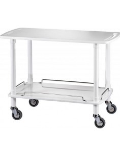 Carrello Servizio Legno Laccato Bianco 2 Ripiani - CLP2002B