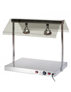 Piano Caldo Acciaio Inox con 2 Lampade Infrarossi - PCI4712