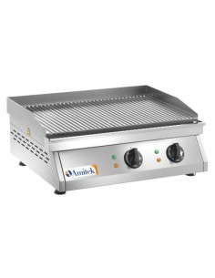 Fry Top Elettrico FT2R Piano Cottura Rigato Dim: 600x500x200h mm