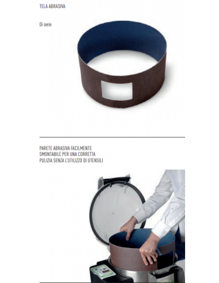 Pelapatate con Supporto Capacità 18 Kg Produzione 500 Kg-h - FP102