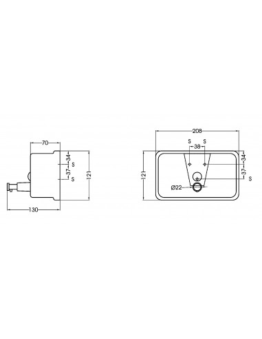 Dispenser Sapone Liquido con Pulsante Inox Satinato 1,1 lt - DJ0112CS