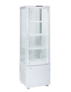 Vetrina Refrigerata Verticale Bianca 4 Lati - Capacità 235 Lt - RC235