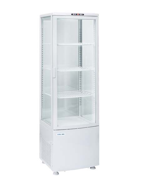 Vetrina Refrigerata Verticale Bianca 4 Lati - Capacità 235 Lt - RC235