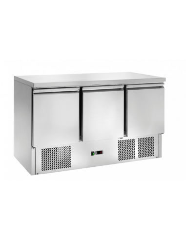 Saladette Refrigerata Statica - 3 Porte - Top Inox - AK943T