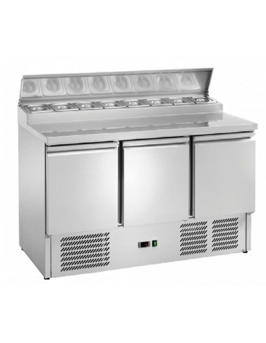 Saladette Refrigerata - Capacità 8xGN1/6 - 3 Porte - AK340S