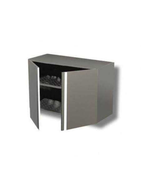Pensile Inox Scolapiatti con Ante Battenti Dimensione cm 100x40x60h