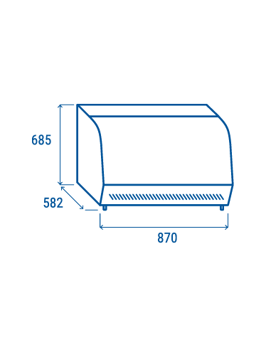 Vetrina Riscaldata da Banco - Capacità 160 Lt - RH160