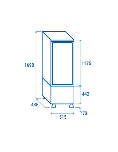 Vetrina Refrigerata Verticale Bianca 4 Lati - Capacità 235 Lt - RC235