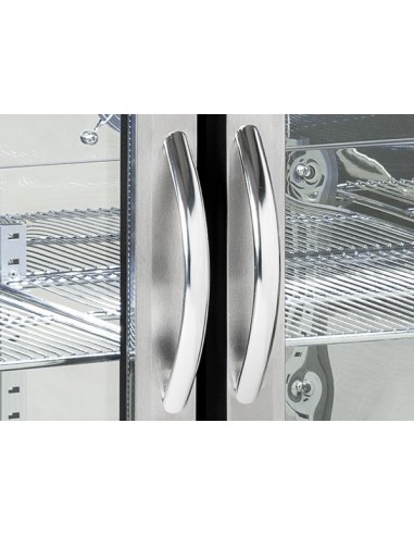 Frigorifero Bibite Retro Banco - 3 Porte Battenti Inox - BBA348